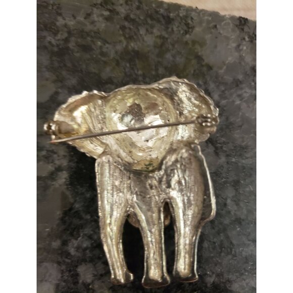Lot of Six Assorted Vintage Elephant Brooch Pins Gem Accents & Gold/Silver Tones - Picture 14 of 16
